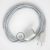  Sparkly White Rayon Fabric RL01 2P 10A Extension Cable Made in Italy