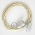  Ivory rayon fabric RM00 2P 10A Extension cable Made in Italy