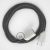  Black cotton and natural linen fabric RS81 2P 10A extension cable Made in Italy