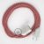 Red ZigZag Rayon fabric RZ09 2P 10A Extension cable Made in Italy