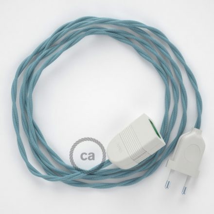  Ocean Cotton fabric TC53 2P 10A Extension cable Made in Italy