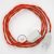  Orange rayon fabric TM15 2P 10A Extension cable Made in Italy