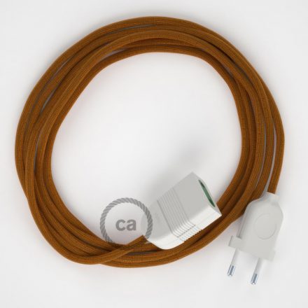  Whiskey Rayon Fabric RM22 2P 10A Extension Cable Made in Italy