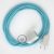  Baby Blue Rayon fabric RM17 2P 10A Extension cable Made in Italy