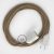  Brown cotton and natural linen fabric RS82 2P 10A extension cable Made in Italy