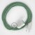  Green ZigZag Rayon fabric RZ06 2P 10A Extension cable Made in Italy