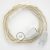  Ivory rayon fabric TM00 2P 10A Extension cable Made in Italy