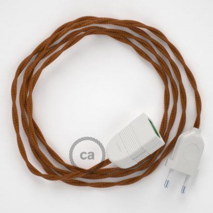  Whiskey Rayon Fabric TM22 2P 10A Extension Cable Made in Italy