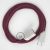 Burgundy cotton fabric RC32 2P 10A Extension cable Made in Italy