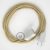  Jute fabric RN06 2P 10A Extension cable Made in Italy