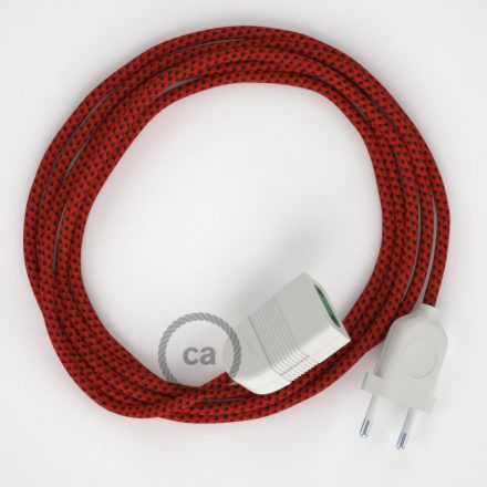  Red Devil Rayon fabric RT94 2P 10A Extension cable Made in Italy