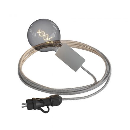 Eiva Snake Elegant, portable outdoor lamp, 5 m textile cable, IP65 waterproof lamp holder and connector