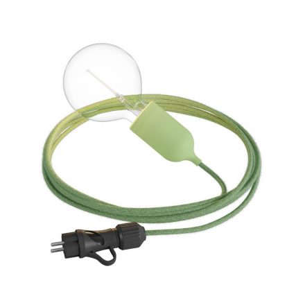 Eiva Snake Pastel, portable outdoor lamp, 5 m textile cable, IP65 waterproof lamp holder and connector