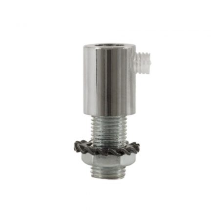  SERM1CR Side screw metal cable strain relief with threaded shaft, nut, and washer