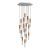  Made in Italy suspension with 15 pendants, bulbs, P-Light and 400mm Rose-One ceiling rose