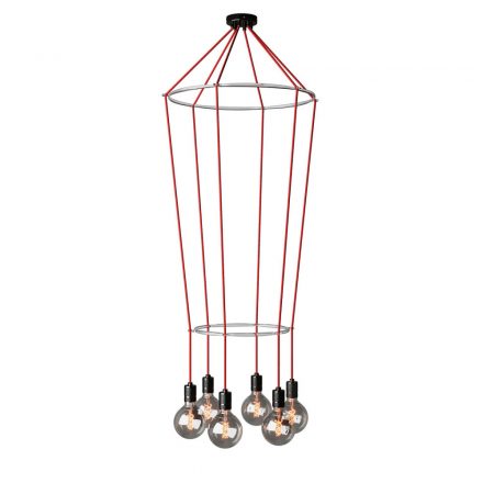  6-light 2-cage globe lamp