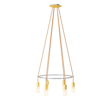  6-way Cage Edison ST64 lamp