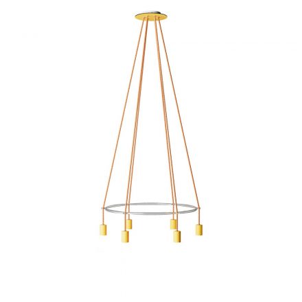  6-way Cage Edison ST64 lamp