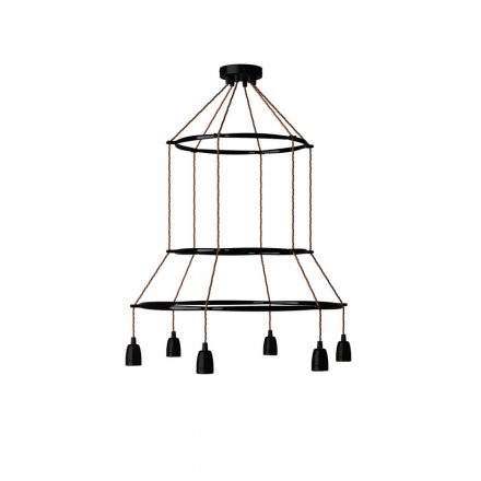  Edison ST64 lamp with 6 cases and 3 cages