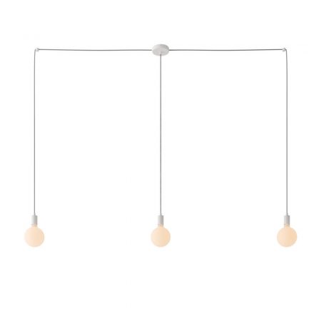  Spider - 3-light, multi-suspension lamp, made in Italy, with fabric cable and metal coating