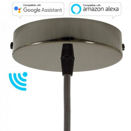  Smart Cylindrical Metal Ceiling Rose Kit - Compatible with Virtual Assistants