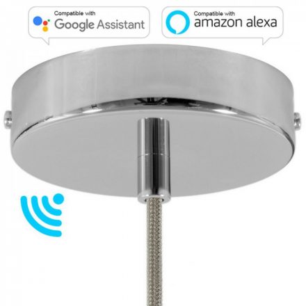  Smart Cylindrical Metal Ceiling Rose Kit - Compatible with Virtual Assistants