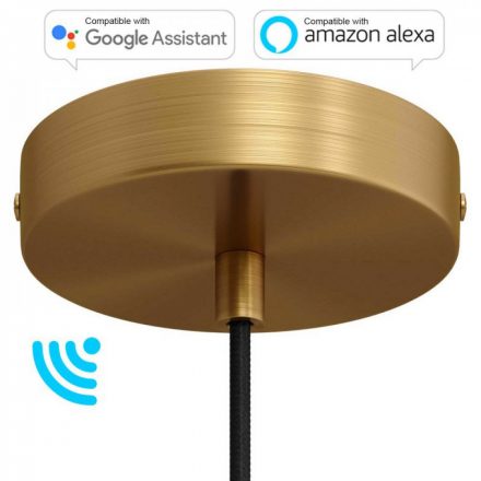  Smart Cylindrical Metal Ceiling Rose Kit - Compatible with Virtual Assistants