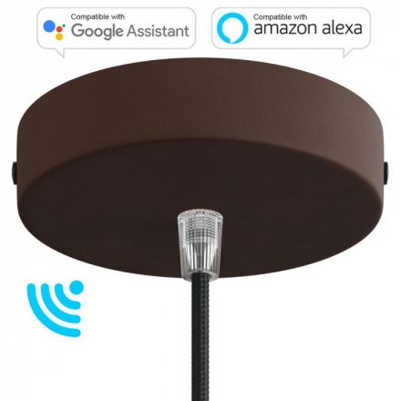  Smart Cylindrical Metal Ceiling Rose Kit - Compatible with Virtual Assistants