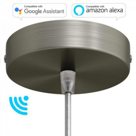  Smart Cylindrical Metal Ceiling Rose Kit - Compatible with Virtual Assistants