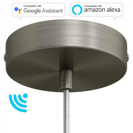  Smart Cylindrical Metal Ceiling Rose Kit - Compatible with Virtual Assistants