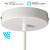  Smart Cylindrical Metal Ceiling Rose Kit - Compatible with Virtual Assistants