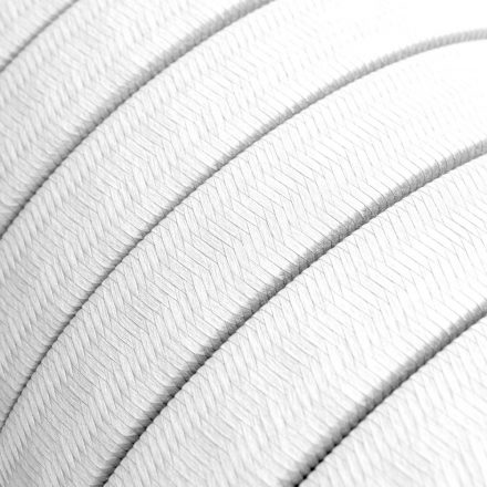  Electric cable for String Lights, covered with rayon fabric, white CM01 - UV resistant