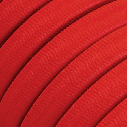  Electric cable for String Lights, covered with rayon fabric Red CM09 - UV resistant