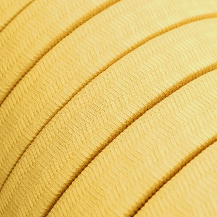  Electric cable for String Lights, with rayon fabric, yellow CM10