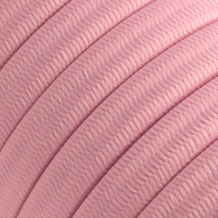  Electric cable for String Lights, with rayon fabric, covered Baby Pink CM16