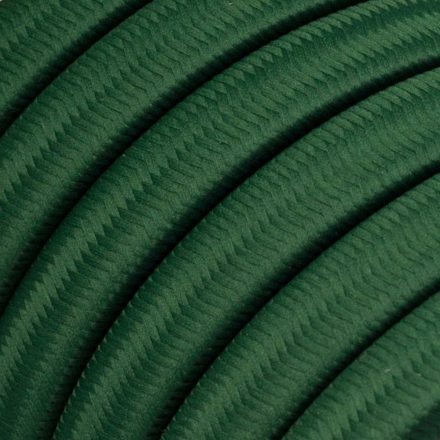  Electric cable for String Lights, with rayon fabric, Dark Green CM21