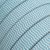  Electric Cable for String Lights, Rayon Fabric ZigZag White-Turquoise CZ11 Coating - UV Resistant