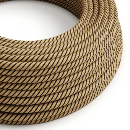  Cotton and Jute Tobacco Vertigo textile cable - The original creative cables - ERD21 round 2x0.75mm / 3x0.75mm