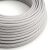  Glossy white and aluminum Vertigo textile cable - The original creative cables - ERM46 round 2x0.75mm / 3x0.75mm