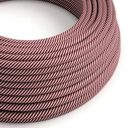  Bright Pink and Maroon Vertigo Textile Cable - The Original Creative Cables - ERM47 Round 2x0.75mm / 3x0.75mm