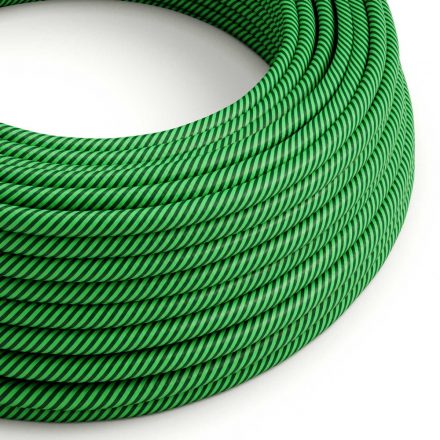  Shiny Kiwi and Shiny Forest Green Vertigo textile cable - The original creative cables - ERM48 round 2x0.75mm / 3x0.75mm