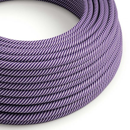  Bright lavender and dark purple vertigo textile cable - The original creative cables - ERM52 round 2x0.75mm / 3x0.75mm