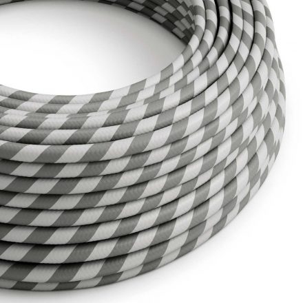  Shiny silver and gray Vertigo textile cable - The original creative cables - ERM55 round 2x0.75mm / 3x0.75mm