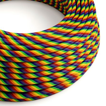  Shiny Rainbow Vertigo textile cable - The original creative cables - ERM68 round 2x0.75mm / 3x0.75mm