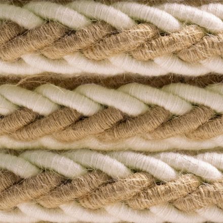  2XL jute and raw cotton twisted rope cable, 2x0.75 electric cable. 24 mm in diameter