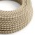  Bark and beige striped textile cable - The original creative cables - RD53 round 2x0.75mm / 3x0.75mm