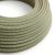 Green thyme and beige zigzag textile cable - The original creative cables - RD72 round 2x0.75mm / 3x0.75mm