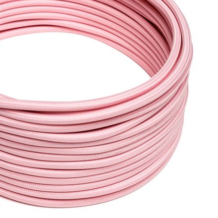  Shiny baby pink textile cable - The original creative cables - RM16 round 2x0.75mm / 3x0.75mm