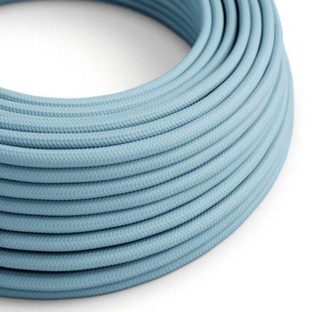  Bright baby blue textile cable - The original creative cables - RM17 round 2x0.75mm / 3x0.75mm