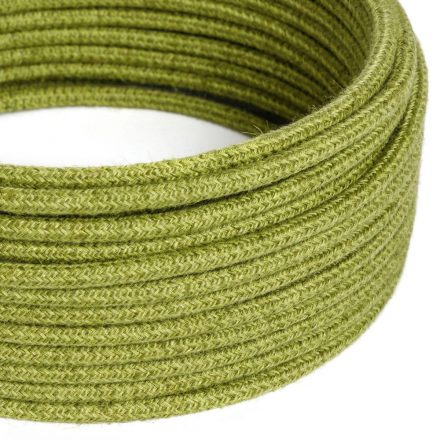  Jute Green Hay textile cable - The original creative cables - RN23 round 2x0.75mm / 3x0.75mm